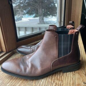 Florsheim Dark Brown Leather Chelsea Ankle Boots